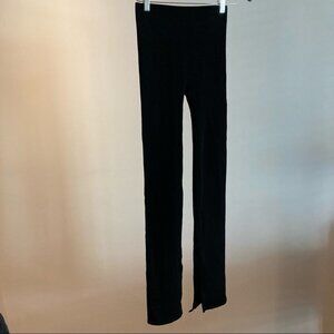 FABLETICS Sz XS High Waisted Rubbed Seamless  Leggings Straight Leg w/ Slit